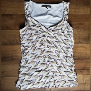 White House Black Market Ruffled Tank Top Size Medium